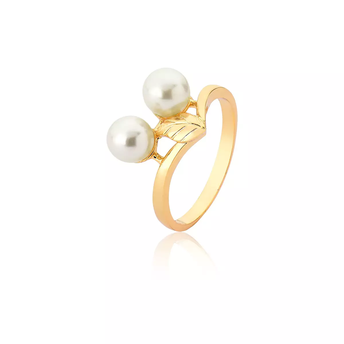 Anel de Pérola Natural em Ouro 18k